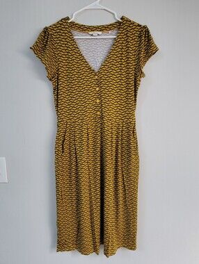Boden Jersey Knit Stretch Midi Dress Women Size 8 Reg Casual Office Artsy